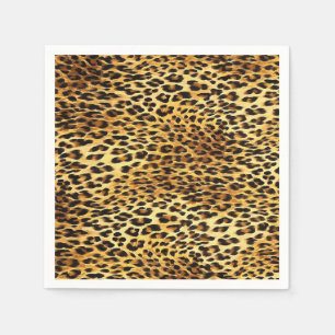 Leopard zeigt Camouflage-Mustermalerei Serviette