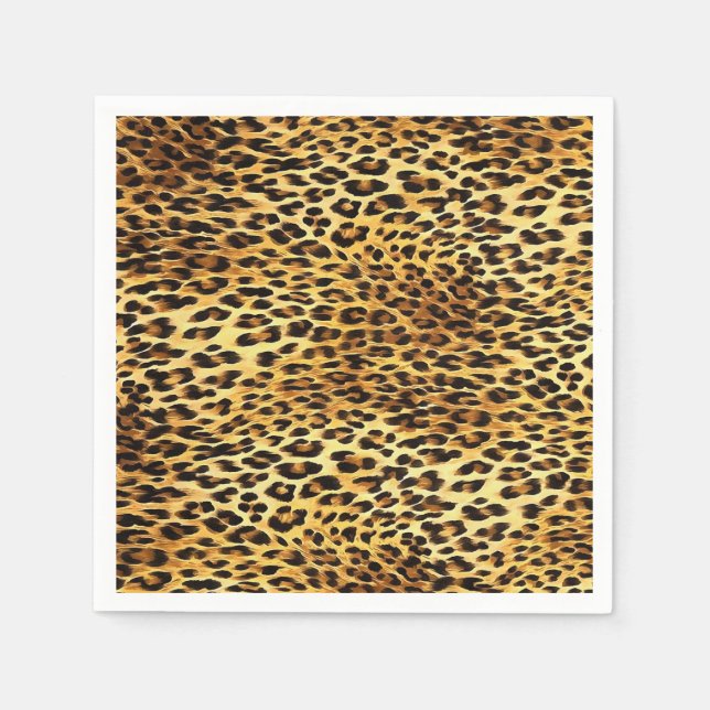 Leopard zeigt Camouflage-Mustermalerei Serviette (Vorderseite)
