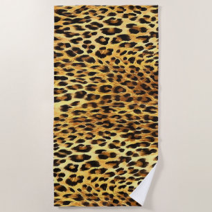 Leopard zeigt Camouflage-Mustermalerei Strandtuch