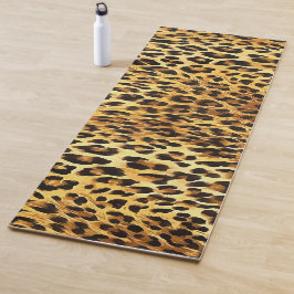 Leopard zeigt Camouflage-Mustermalerei Yogamatte