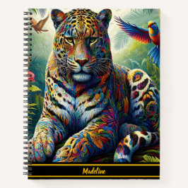 Leopard Zen: Künstlerische Dschungel-Umgebung Notizbuch