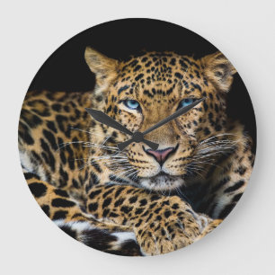 Leopard Zoo Illustration in der nördlichen China Große Wanduhr
