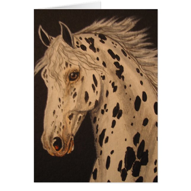Leopardappaloosa-Pferdekarte (Vorne)