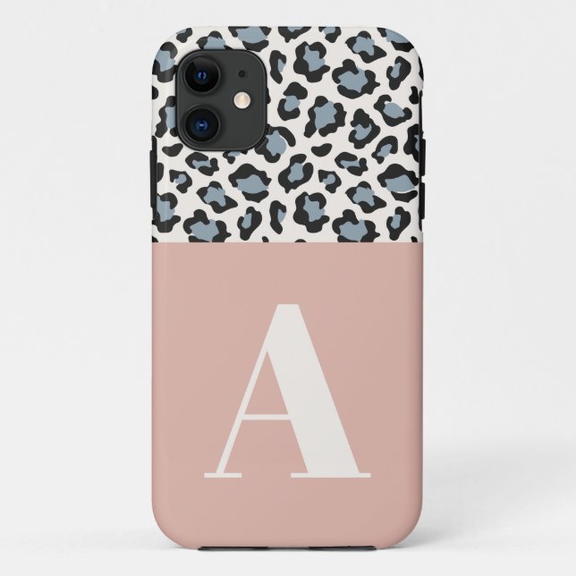 Leoparddruck Ersttypografie fett moderner Chic Case-Mate iPhone Hülle (Rückseite)