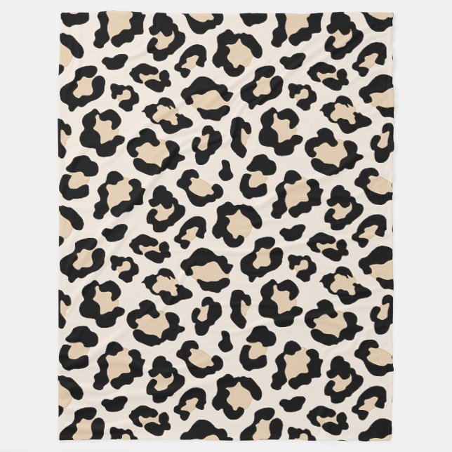 Leoparddruck Fleecedecke (Vorderseite)