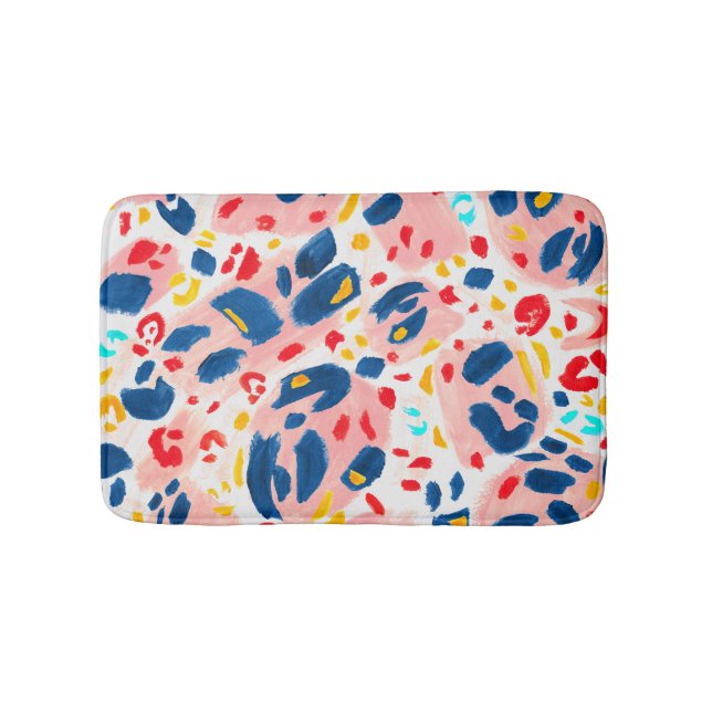 Leoparddruck: handbemalte Wasserfarbe. Badematte (Vorderseite)