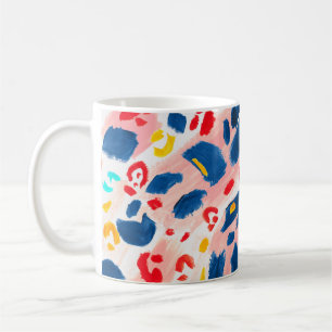 Leoparddruck: handbemalte Wasserfarbe. Kaffeetasse