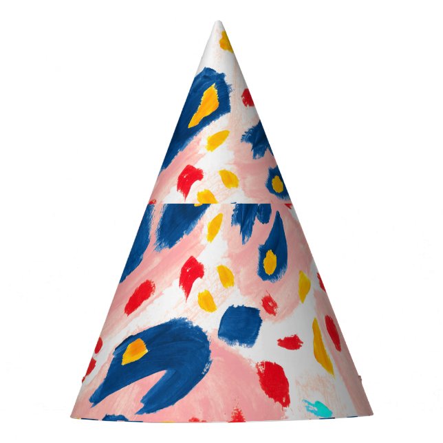 Leoparddruck: handbemalte Wasserfarbe. Partyhütchen (Vorderseite)
