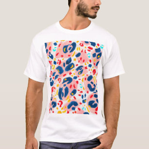 Leoparddruck: handbemalte Wasserfarbe. T-Shirt