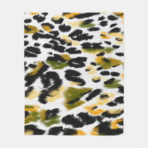 Leoparddruck: Hintergrund für Tiertexte Fleecedecke