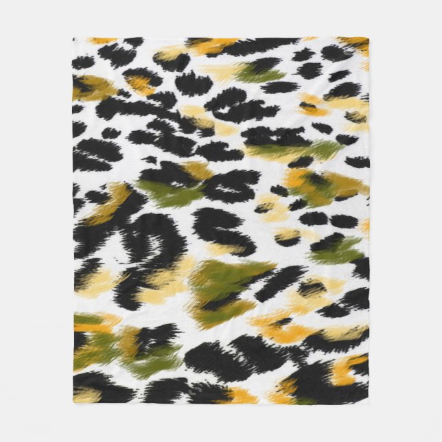 Leoparddruck: Hintergrund für Tiertexte Fleecedecke (Vorderseite)