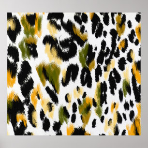 Leoparddruck: Hintergrund für Tiertexte Poster
