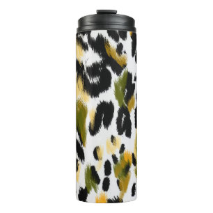 Leoparddruck: Hintergrund für Tiertexte Thermosbecher