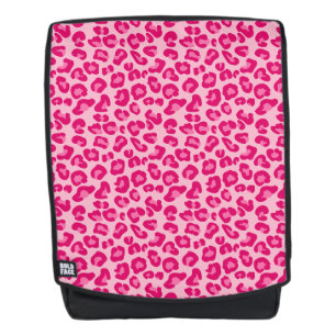 Leoparddruck in Pastellrosa, Hot Pink und Fuchsia Rucksack