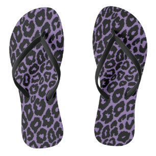 Leoparddruck mit Lila Hintergrund Flip Flops