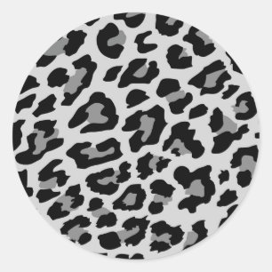 Leoparddruck Runder Aufkleber