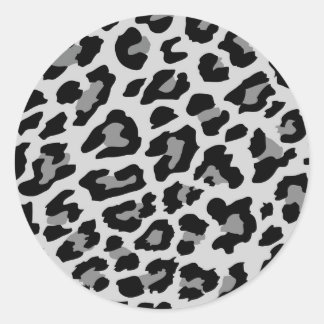 Leoparddruck Runder Aufkleber