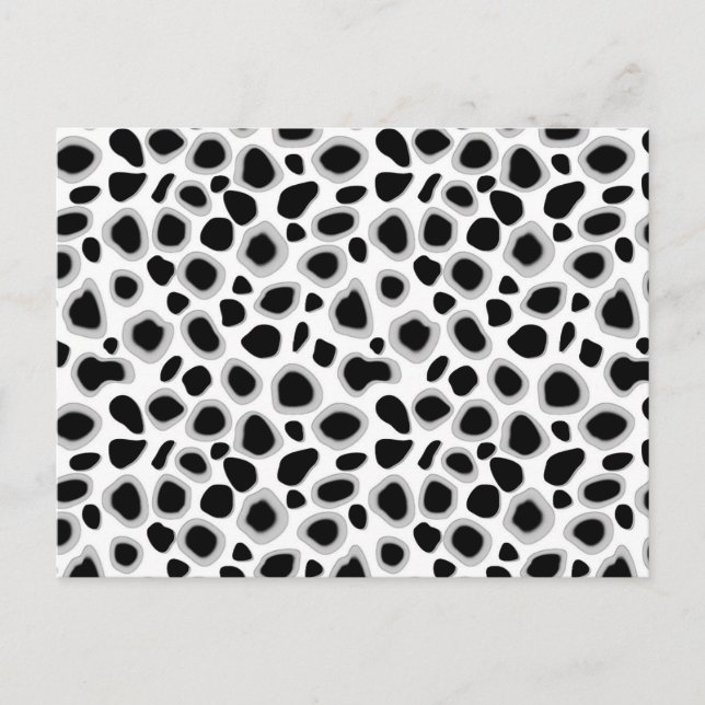Leoparddruck - Schwarz und Weiß Postkarte (Vorderseite)