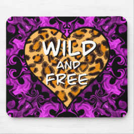 Leoparddruck | Wild und freies Herz | LIEBE Mousepad