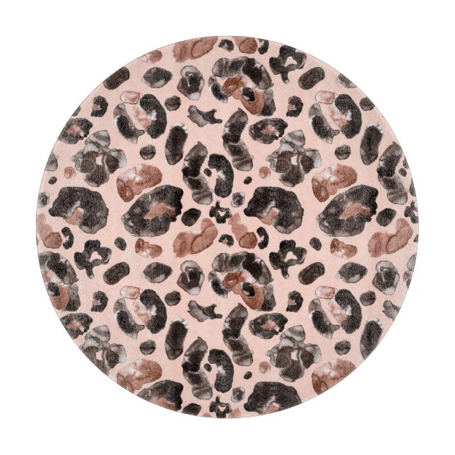 Leoparde, Tierhaut nahtlos Muster. Schneidebrett (Vorderseite)