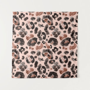 Leoparde, Tierhaut nahtlos Muster. Wandteppich