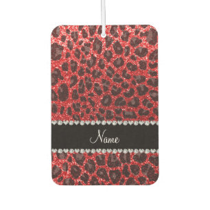 Leoparden aus individuelle Name, roter Glitzer Autolufterfrischer
