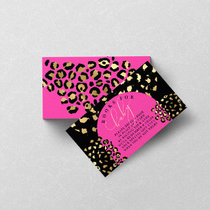 Leoparden-Druck Baby Shower Bücher für Baby Begleitkarte