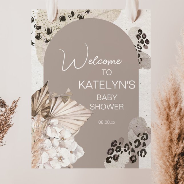 Leoparden-Druck-Baby-Shower- oder Braut-Shower-Sch Poster (Von Creator hochgeladen)