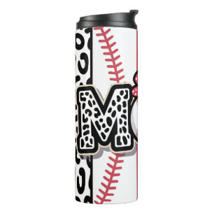 Leoparden-Druck Baseball-Mama Thermosbecher