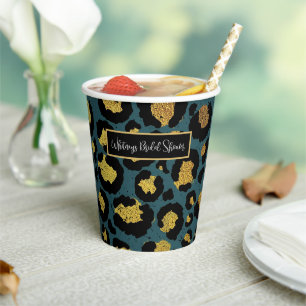 Leoparden-Druck Brautparty-Papierbecher Pappbecher