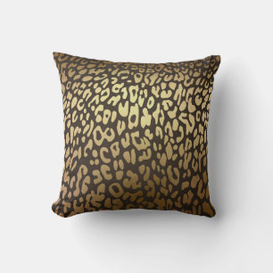 Leoparden Gepard Tierfell Druck Modern Glamour Gol Kissen