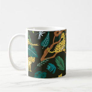 Leoparden im Dschungel: Vintag Kaffeetasse