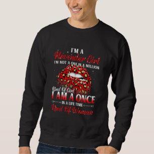 Leoparden Lippen ich bin November Mädchen nicht ei Sweatshirt
