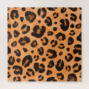 Leoparden Pelz, Aquarell, nahtlose Textur.