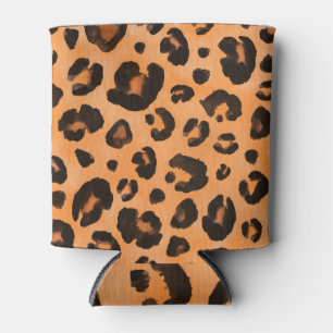Leoparden Pelz, Aquarell, nahtlose Textur. Dosenkühler