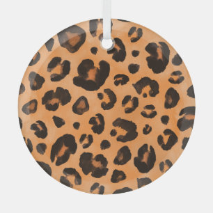 Leoparden Pelz, Aquarell, nahtlose Textur. Ornament Aus Glas