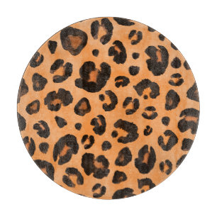 Leoparden Pelz, Aquarell, nahtlose Textur. Schneidebrett