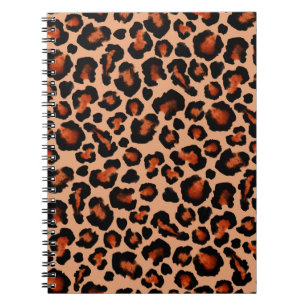 Leoparden Pelz, Aquarell, nahtloser Hintergrund. Notizblock