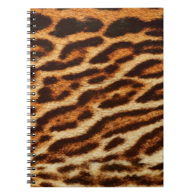 Leoparden Pelztexturen. Tierdruck Notizblock (Vorderseite)