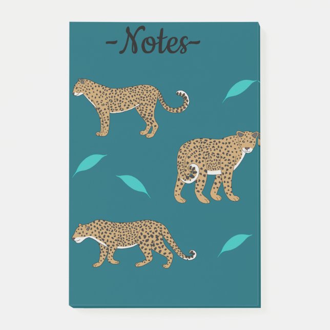 Leoparden Post-it Klebezettel (Vorderseite)