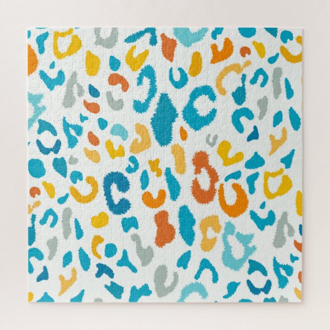 Leoparden Spots: Farbige Vintage Textur. (Vertikal)