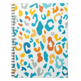Leoparden Spots: Farbige Vintage Textur. Notizblock