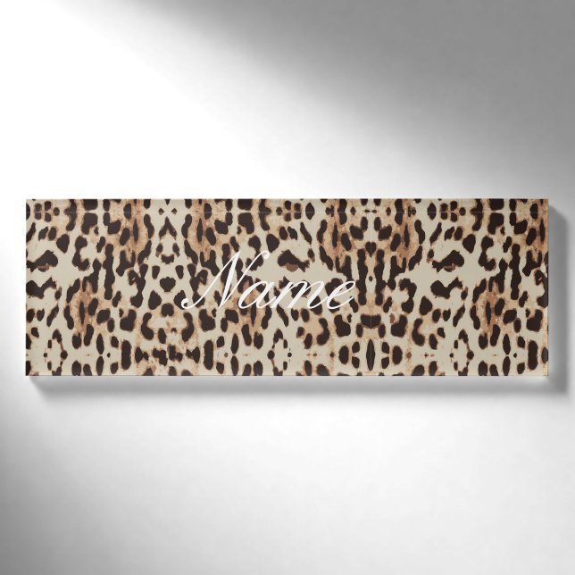 Leoparden-Spots Muster Thunder_Cove Namenschild (Vorderseite)