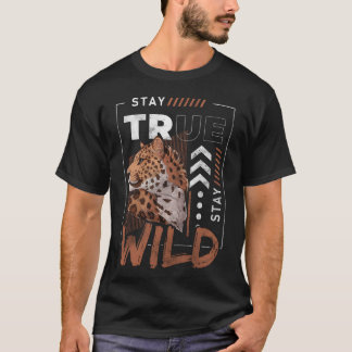 Leoparden Tier Schnell Gefahr Retro T-Shirt
