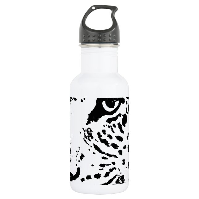 Leopardenauge Edelstahlflasche (Vorderseite)