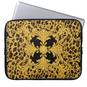 Leopardenbarocke, Verzierte Tierausdruck Laptopschutzhülle
