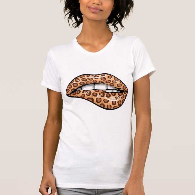 Leopardenbraun, gepunktete Geparden T - Shirt (Vorderseite)