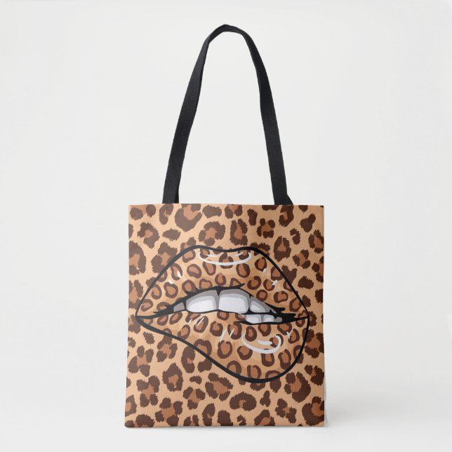 Leopardenbraun gepunktetes Geparden Tasche (Vorderseite)
