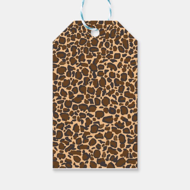 Leopardendesign Geschenkanhänger (Vorderseite)