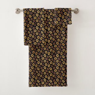 Leopardendruck Faux Glitter | Luxus Badhandtuch Set